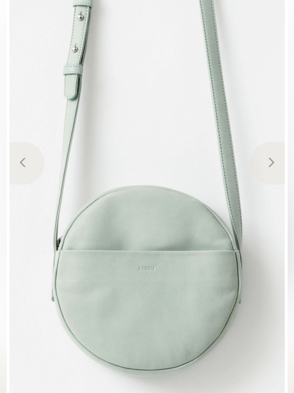 Baggu Leather Circle Purse in Seaglass